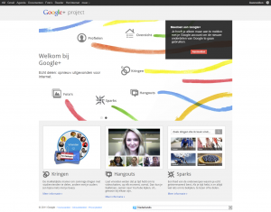 Google+ aanmeldscherm