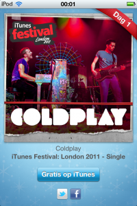 iTunes 12 dagen app 1 dag 1: Coldplay