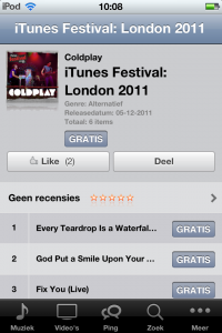 iTunes 12 dagen app 2 dag 1: Coldplay