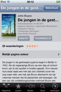 iTunes 12 dagen app 3 dag 4: De jongen in de gestreepte pyjama