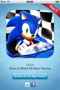 iTunes 12 dagen app 1 dag 5: Sonic & SEGA All-Stars Racing