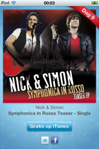 iTunes 12 dagen app 1 dag 9: Nick & Simon