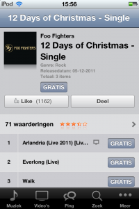 iTunes 12 dagen app 3 dag 12: Foo Fighers